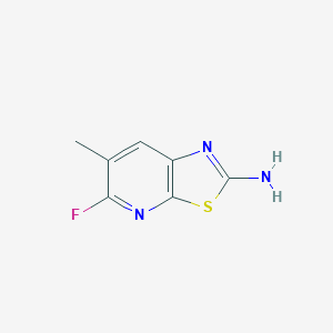 molecular formula C7H6FN3S B2596385 5-Fluoro-6-methyl-[1,3]thiazolo[5,4-b]pyridin-2-amine CAS No. 1378515-52-6