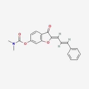 (Z)-3-oxo-2-((E)-3-phenylallylidene)-2,3-dihydrobenzofuran-6-yl dimethylcarbamate