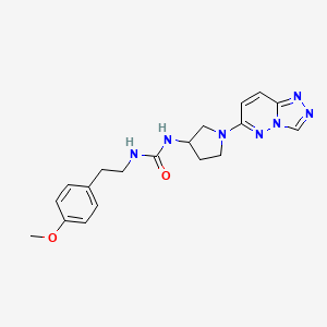 molecular formula C19H23N7O2 B2596387 1-(1-([1,2,4]三唑并[4,3-b]哒嗪-6-基)吡咯烷-3-基)-3-(4-甲氧基苯乙基)脲 CAS No. 2034588-88-8