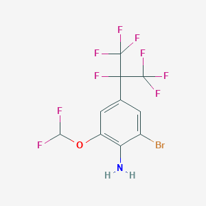 2-Bromo-6-(difluoromethoxy)-4-(heptafluoropropan-2-yl)aniline