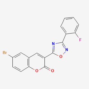 6-bromo-3-[3-(2-fluorophenyl)-1,2,4-oxadiazol-5-yl]-2H-chromen-2-one