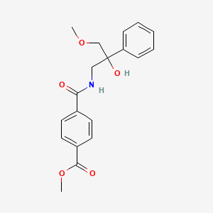 molecular formula C19H21NO5 B2596392 Methyl 4-((2-hydroxy-3-methoxy-2-phenylpropyl)carbamoyl)benzoate CAS No. 2034495-60-6