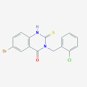 6-Bromo-3-[(2-chlorophenyl)methyl]-2-sulfanyl-3,4-dihydroquinazolin-4-one