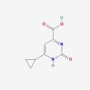 molecular formula C8H8N2O3 B2596396 6-Cyclopropyl-2-hydroxypyrimidine-4-carboxylic acid CAS No. 1181404-70-5