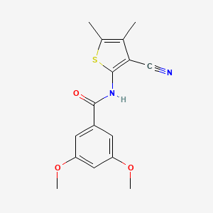 molecular formula C16H16N2O3S B2596397 N-(3-cyano-4,5-dimethylthiophen-2-yl)-3,5-dimethoxybenzamide CAS No. 438615-50-0