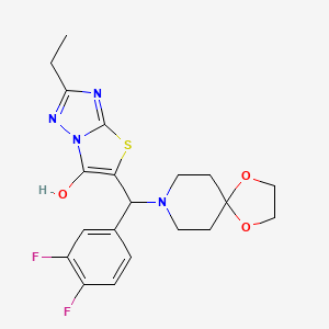 5-((3,4-Difluorophenyl)(1,4-dioxa-8-azaspiro[4.5]decan-8-yl)methyl)-2-ethylthiazolo[3,2-b][1,2,4]triazol-6-ol