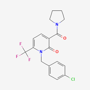 1-(4-chlorobenzyl)-3-(1-pyrrolidinylcarbonyl)-6-(trifluoromethyl)-2(1H)-pyridinone