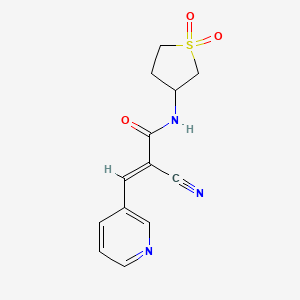 (E)-2-cyano-N-(1,1-dioxothiolan-3-yl)-3-pyridin-3-ylprop-2-enamide