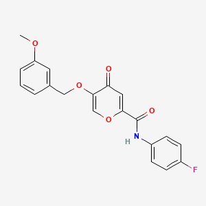molecular formula C20H16FNO5 B2596414 N-(4-fluorophenyl)-5-((3-methoxybenzyl)oxy)-4-oxo-4H-pyran-2-carboxamide CAS No. 1021209-85-7