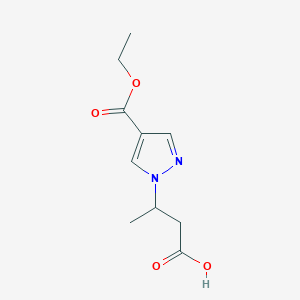 3-[4-(ethoxycarbonyl)-1H-pyrazol-1-yl]butanoic acid