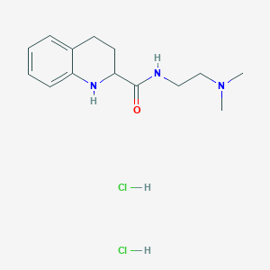molecular formula C14H23Cl2N3O B2596429 N-[2-(dimethylamino)ethyl]-1,2,3,4-tetrahydroquinoline-2-carboxamide dihydrochloride CAS No. 1192837-74-3