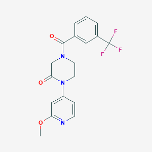 1-(2-Methoxypyridin-4-yl)-4-[3-(trifluoromethyl)benzoyl]piperazin-2-one