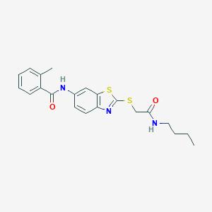 N-(2-{[2-(butylamino)-2-oxoethyl]sulfanyl}-1,3-benzothiazol-6-yl)-2-methylbenzamide