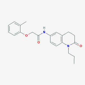 molecular formula C21H24N2O3 B2596440 N-(2-氧代-1-丙基-1,2,3,4-四氢喹啉-6-基)-2-(邻甲苯氧基)乙酰胺 CAS No. 941991-10-2