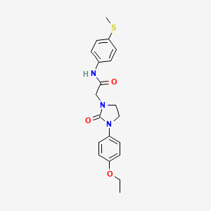 molecular formula C20H23N3O3S B2596442 2-(3-(4-ethoxyphenyl)-2-oxoimidazolidin-1-yl)-N-(4-(methylthio)phenyl)acetamide CAS No. 1286695-37-1