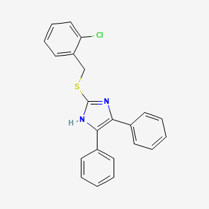molecular formula C22H17ClN2S B2596445 2-chlorobenzyl 4,5-diphenyl-1H-imidazol-2-yl sulfide CAS No. 339277-36-0