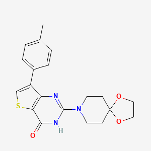 2-(1,4-dioxa-8-azaspiro[4.5]dec-8-yl)-7-(4-methylphenyl)thieno[3,2-d]pyrimidin-4(3H)-one