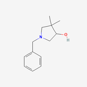 molecular formula C13H19NO B2596457 1-苄基-4,4-二甲基-吡咯烷-3-醇 CAS No. 1186299-10-4