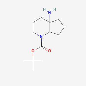 molecular formula C13H24N2O2 B2596458 Tert-butyl 4a-amino-3,4,5,6,7,7a-hexahydro-2H-cyclopenta[b]pyridine-1-carboxylate CAS No. 2243508-61-2