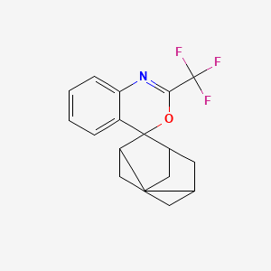 molecular formula C18H18F3NO B2596459 2-Trifluoromethyl-5,5-spiro-(2-adamantyl)benzoxazine CAS No. 400074-01-3