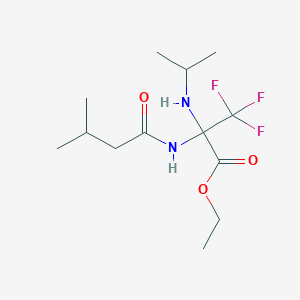 ethyl 3,3,3-trifluoro-2-(isopropylamino)-2-[(3-methylbutanoyl)amino]propanoate