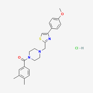 (3,4-Dimethylphenyl)(4-((4-(4-methoxyphenyl)thiazol-2-yl)methyl)piperazin-1-yl)methanone hydrochloride