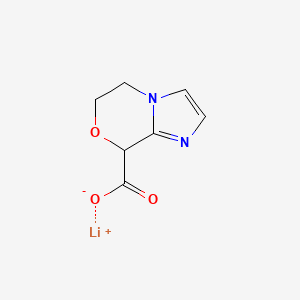 molecular formula C7H7LiN2O3 B2596475 Lithium;6,8-dihydro-5H-imidazo[2,1-c][1,4]oxazine-8-carboxylate CAS No. 2445786-61-6