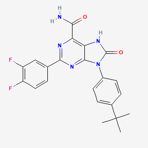 9-(4-(tert-butyl)phenyl)-2-(3,4-difluorophenyl)-8-oxo-8,9-dihydro-7H-purine-6-carboxamide