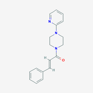 molecular formula C18H19N3O B259648 1-Cinnamoyl-4-(2-pyridinyl)piperazine 