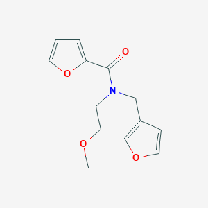 molecular formula C13H15NO4 B2596489 N-(furan-3-ylmethyl)-N-(2-methoxyethyl)furan-2-carboxamide CAS No. 1421496-65-2