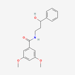 molecular formula C18H21NO4 B2596491 N-(3-hydroxy-3-phenylpropyl)-3,5-dimethoxybenzamide CAS No. 1396747-08-2