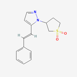 3-[5-[(E)-2-phenylethenyl]pyrazol-1-yl]thiolane 1,1-dioxide