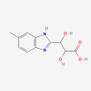 molecular formula C11H12N2O4 B2596505 2,3-二羟基-3-(5-甲基-1H-苯并咪唑-2-基)-丙酸 CAS No. 630091-52-0