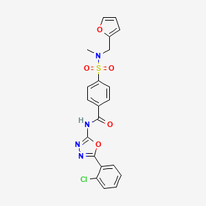 N-(5-(2-chlorophenyl)-1,3,4-oxadiazol-2-yl)-4-(N-(furan-2-ylmethyl)-N-methylsulfamoyl)benzamide