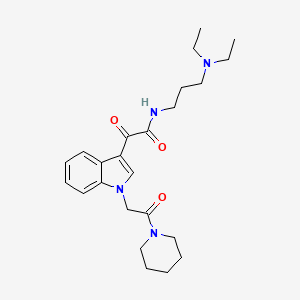 N-[3-(diethylamino)propyl]-2-oxo-2-[1-(2-oxo-2-piperidin-1-ylethyl)indol-3-yl]acetamide