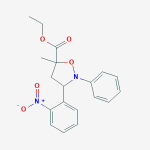 Ethyl 5-methyl-3-(2-nitrophenyl)-2-phenyl-5-isoxazolidinecarboxylate