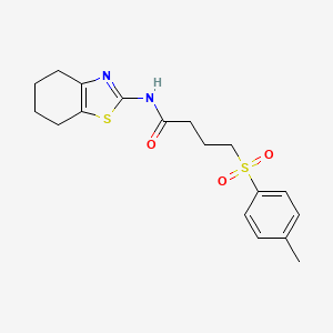 N-(4,5,6,7-tetrahydrobenzo[d]thiazol-2-yl)-4-tosylbutanamide