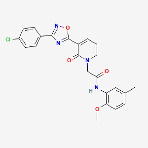 2-(3-(3-(4-chlorophenyl)-1,2,4-oxadiazol-5-yl)-2-oxopyridin-1(2H)-yl)-N-(2-methoxy-5-methylphenyl)acetamide