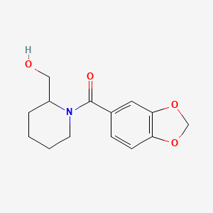 Benzo[d][1,3]dioxol-5-yl(2-(hydroxymethyl)piperidin-1-yl)methanone