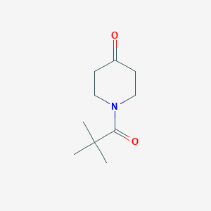 molecular formula C10H17NO2 B2596557 1-(2,2-Dimethylpropanoyl)piperidin-4-one CAS No. 71072-37-2