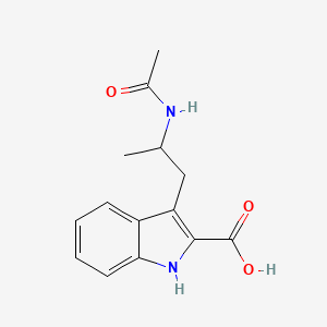 molecular formula C14H16N2O3 B2596561 3-(2-acetamidopropyl)-1H-indole-2-carboxylic acid CAS No. 352554-94-0