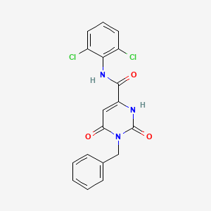 1-benzyl-N-(2,6-dichlorophenyl)-6-hydroxy-2-oxo-1,2-dihydro-4-pyrimidinecarboxamide