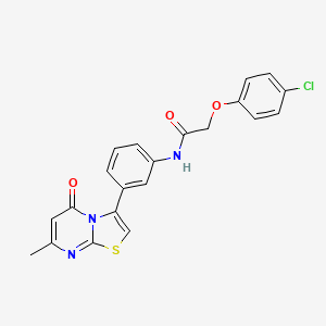 2-(4-chlorophenoxy)-N-(3-(7-methyl-5-oxo-5H-thiazolo[3,2-a]pyrimidin-3-yl)phenyl)acetamide