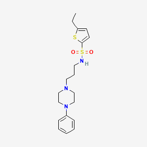 molecular formula C19H27N3O2S2 B2596575 5-乙基-N-(3-(4-苯基哌嗪-1-基)丙基)噻吩-2-磺酰胺 CAS No. 1049514-31-9