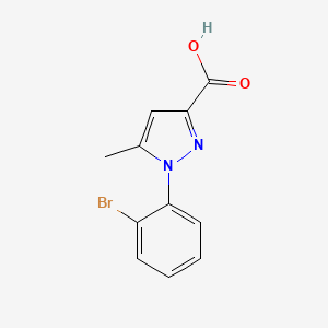 molecular formula C11H9BrN2O2 B2596577 1-(2-Bromophenyl)-5-methyl-1H-pyrazole-3-carboxylic acid CAS No. 1225500-48-0