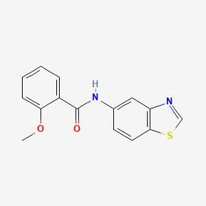 molecular formula C15H12N2O2S B2596579 N-(苯并[d]噻唑-5-基)-2-甲氧基苯甲酰胺 CAS No. 941877-61-8