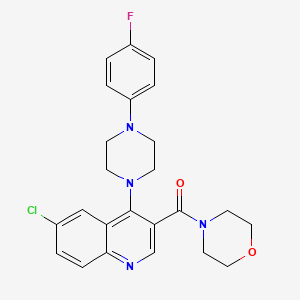 molecular formula C24H24ClFN4O2 B2596590 {6-Chloro-4-[4-(4-fluorophenyl)piperazin-1-yl]quinolin-3-yl}(morpholin-4-yl)methanone CAS No. 1326830-76-5