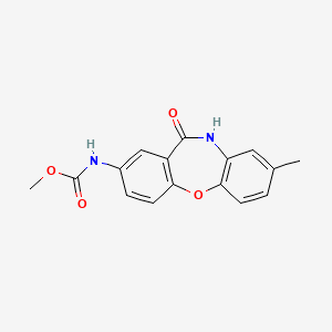 molecular formula C16H14N2O4 B2596593 Methyl (8-methyl-11-oxo-10,11-dihydrodibenzo[b,f][1,4]oxazepin-2-yl)carbamate CAS No. 922109-49-7