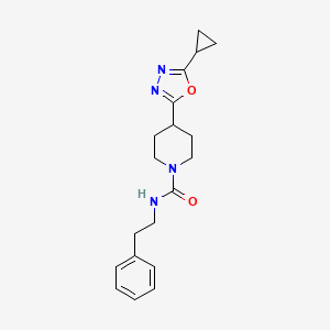 4-(5-cyclopropyl-1,3,4-oxadiazol-2-yl)-N-phenethylpiperidine-1-carboxamide