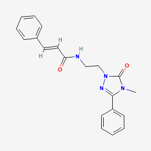 N-(2-(4-methyl-5-oxo-3-phenyl-4,5-dihydro-1H-1,2,4-triazol-1-yl)ethyl)cinnamamide